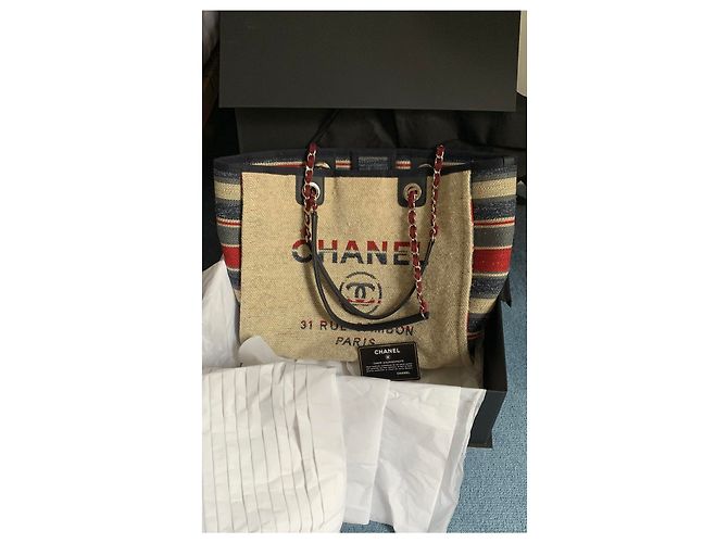 Chanel Cabas Deauville Beige - vista 7