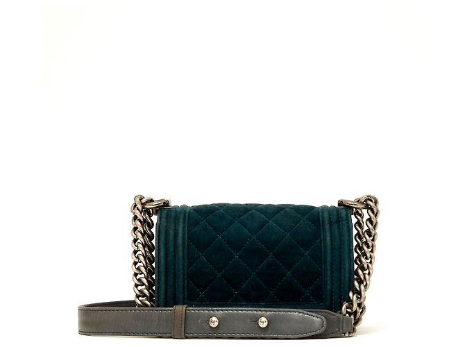 Chanel VELVET BOY MICRO Gris Verde oscuro - vista 3