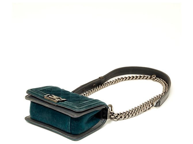 Chanel VELVET BOY MICRO Gris Verde oscuro - vista 4