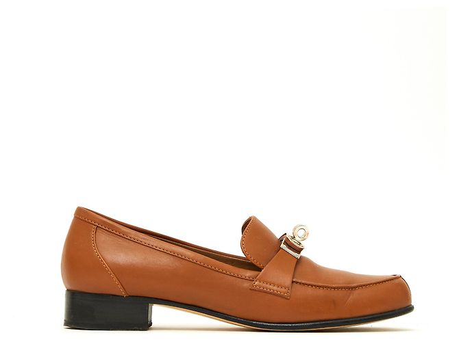 Hermès MOCASSINI KELLY FR37.5 Cammello Caramello - vista 2