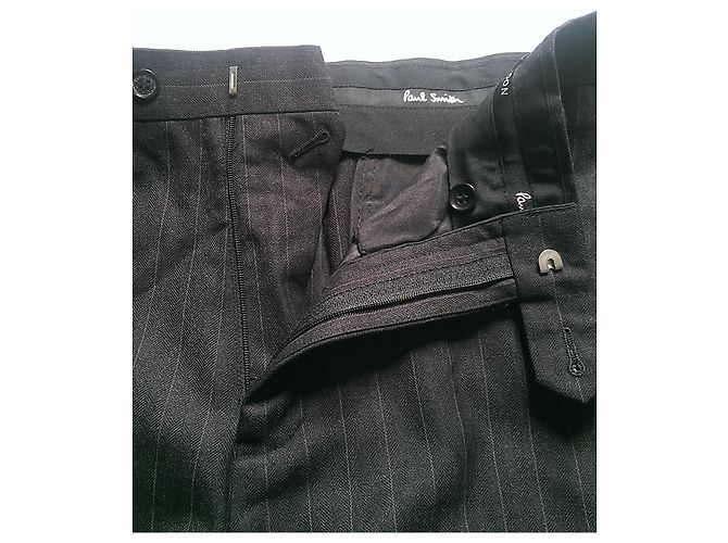 Paul Smith Anzughose aus Wolle Schwarz Gestreift - Ansicht 5