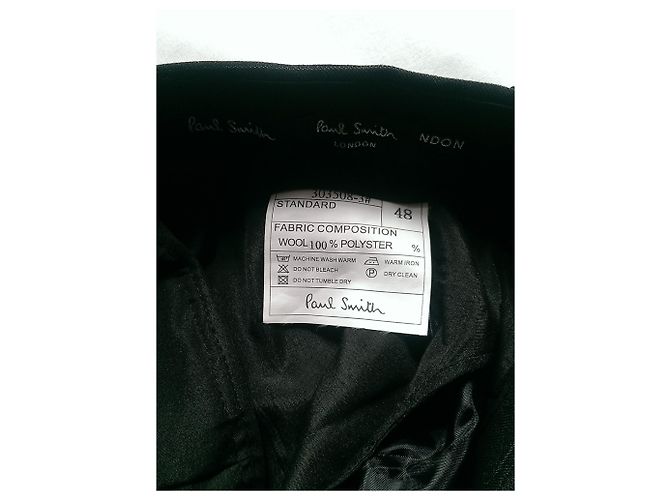 Paul Smith Anzughose aus Wolle Schwarz Gestreift - Ansicht 7