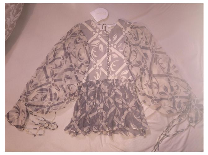 Chloé Blusa de Seda Gris - vista 2