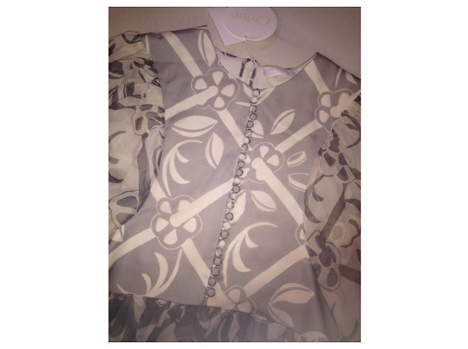 Chloé Blusa de Seda Gris - vista 3