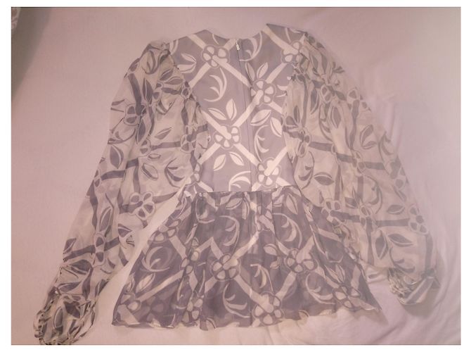 Chloé Blusa de Seda Gris - vista 6