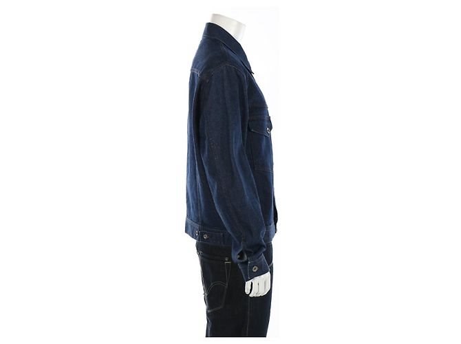 Paul Smith Jeansjacke Blau Baumwolle Größe L - Ansicht 4
