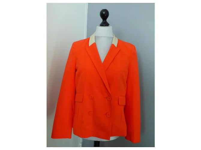 Giacca Blazer Comptoir Des Cotonniers Rosso Vermiglio e Oro D'oro - vista 6