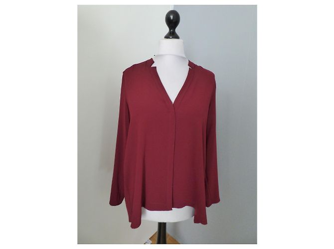 Blusa asimétrica burdeos Gerard Darel - vista 8