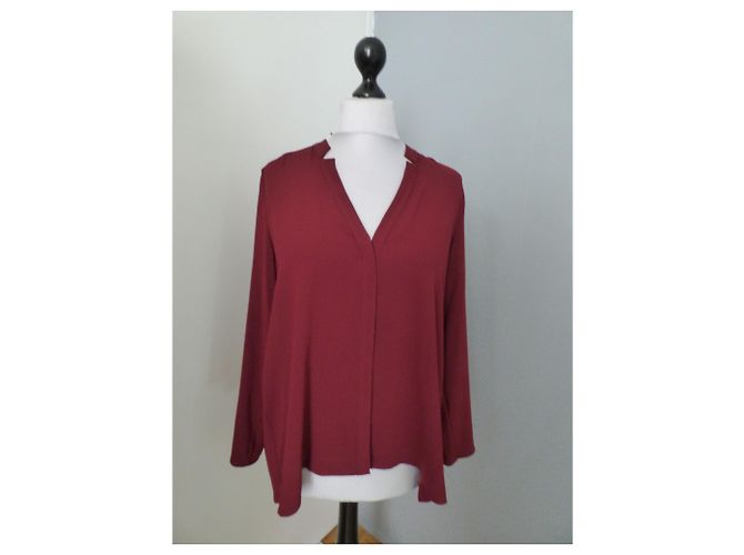 Blusa asimétrica burdeos Gerard Darel - vista 9