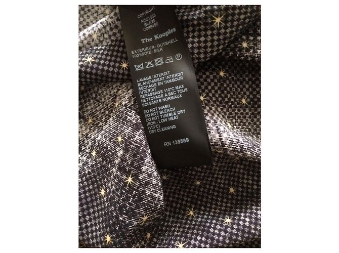 Camisa The Kooples de seda gris - vista 4