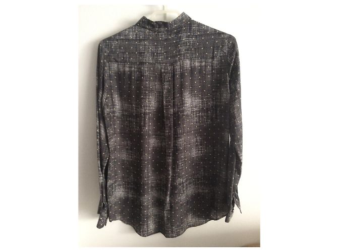 Camisa The Kooples de seda gris - vista 5