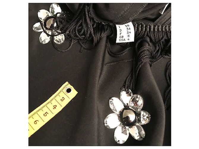 Camicetta Moschino Cheap And Chic in seta nera Nero - vista 7