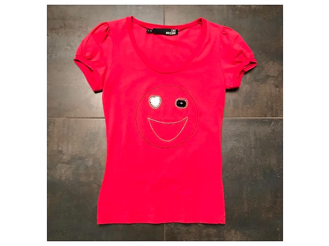 Camiseta Love Moschino Rojo Frambuesa Algodón Roja - vista 2