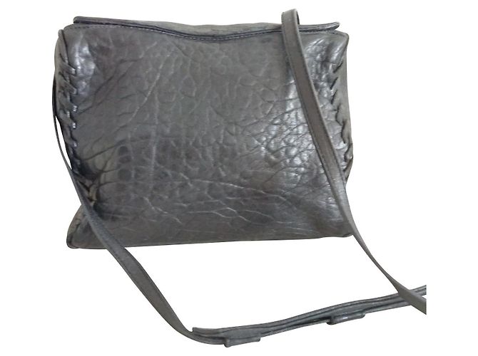 Borsa Velvetine in pelle d'agnello nera Nero - vista 2