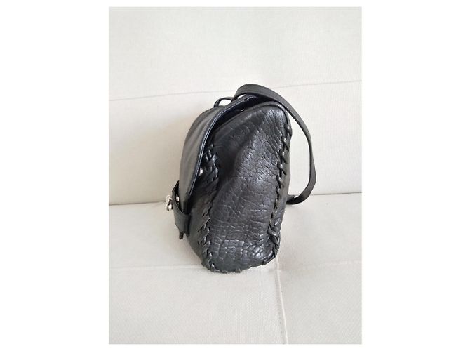 Borsa Velvetine in pelle d'agnello nera Nero - vista 3