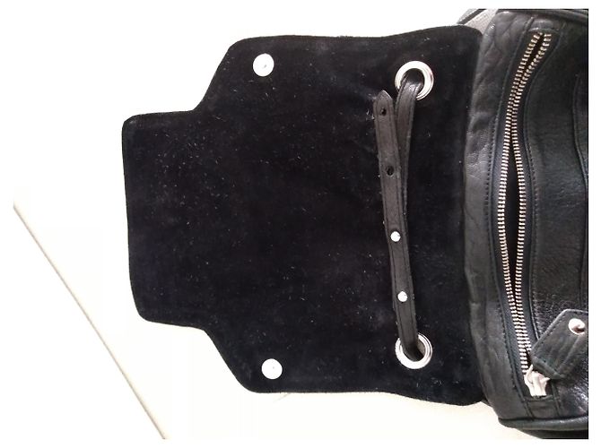 Borsa Velvetine in pelle d'agnello nera Nero - vista 4