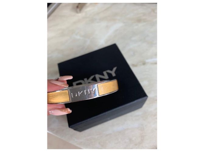 Pulsera Dkny Bicolor de Metal Plateado y Dorado Plata - vista 2
