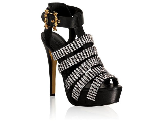 Anna Dello Russo pour H & M Sandali ANNA DELLO RUSSO per H&M con cristalli Nero - vista 2