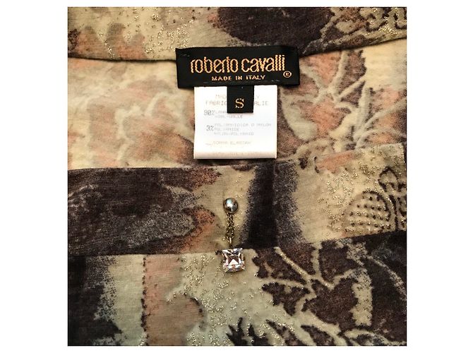 Falda Roberto Cavalli Gris Marrón Caqui Lana Castaño - vista 2