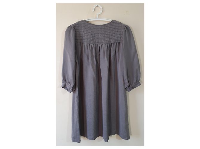 Sessun Seidenkleid Grau Silber M - Ansicht 2