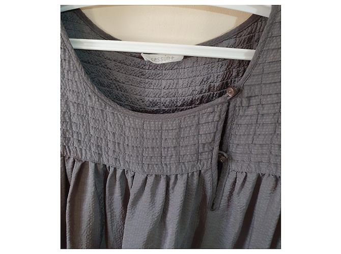 Sessun Seidenkleid Grau Silber M - Ansicht 3