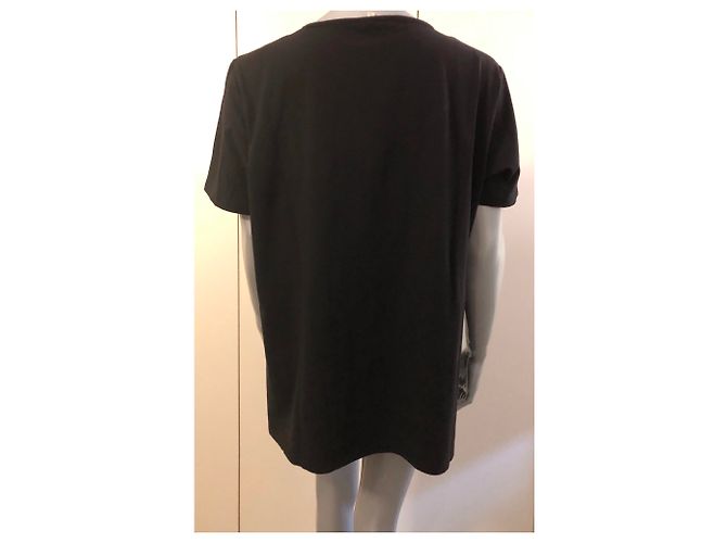 Camiseta Marina Rinaldi de algodón negro con cuentas marrones - vista 3