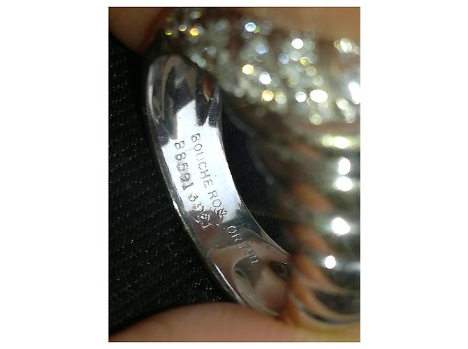 Anillo Boucheron de oro blanco y diamantes Talla 52 Plata - vista 3