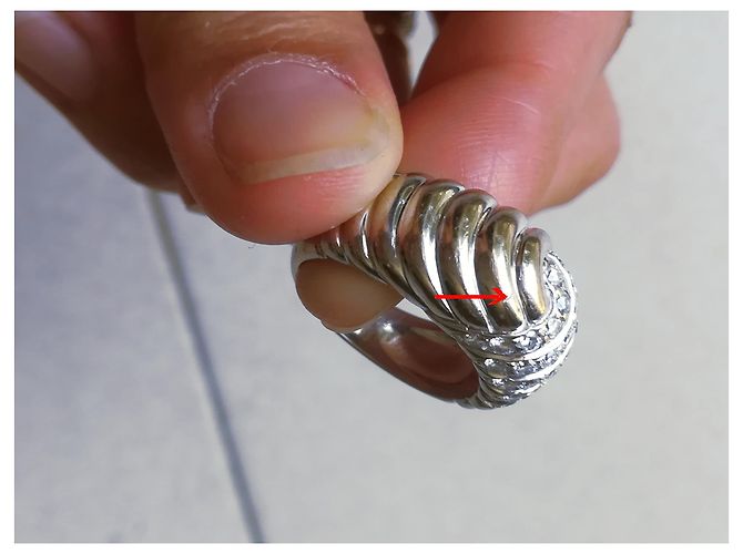 Anillo Boucheron de oro blanco y diamantes Talla 52 Plata - vista 4