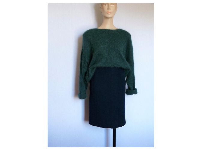 Falda Chanel de tweed de lana azul - vista 5