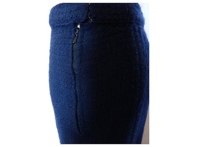 Falda Chanel de tweed de lana azul - vista 6
