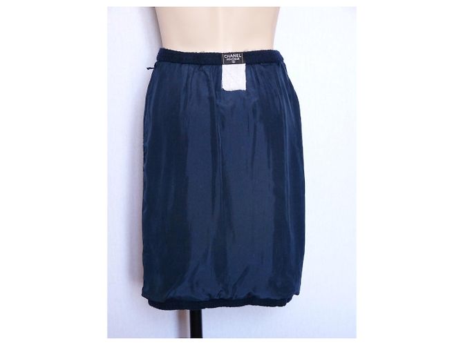 Falda Chanel de tweed de lana azul - vista 9