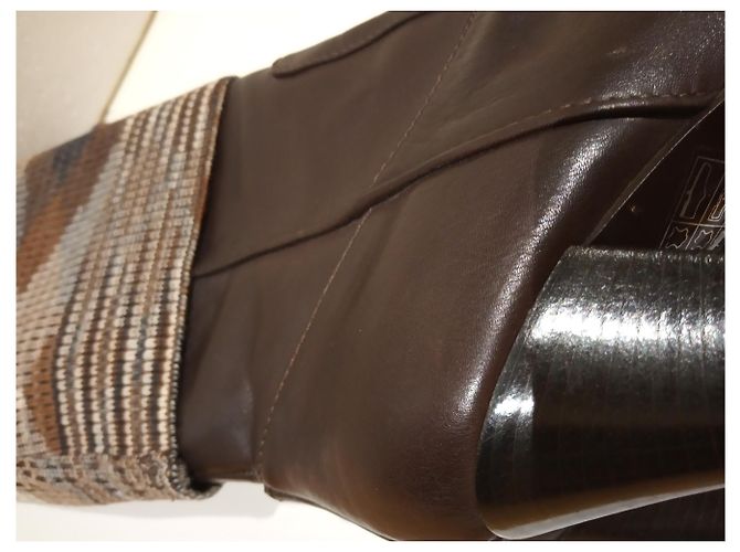 Botas Missoni de cuero marrón talla 38 Castaño - vista 11