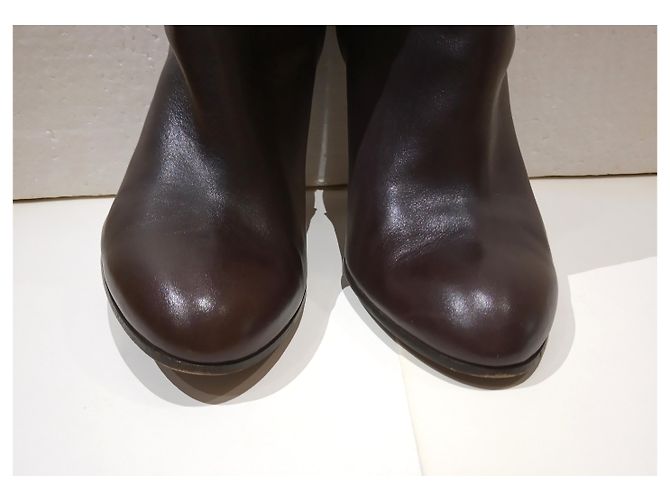 Botas Missoni de cuero marrón talla 38 Castaño - vista 3