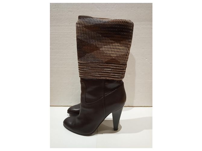 Botas Missoni de cuero marrón talla 38 Castaño - vista 8