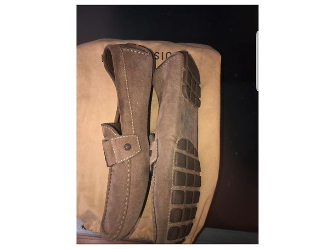 Mocassini Louis Vuitton Monte Carlo Marrone Taupe - vista 2