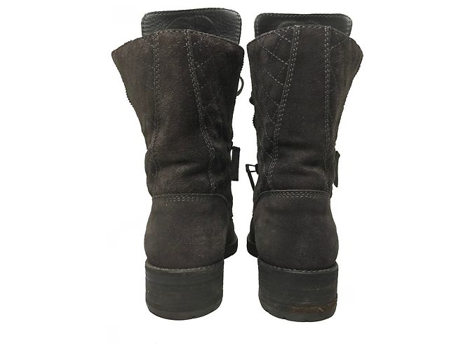 Chanel Kampfstiefel mit Box Anthrazitgrau - Ansicht 13