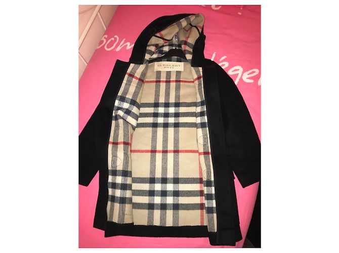 Burberry Brit Black Wool Blend Coat Boy - view 2