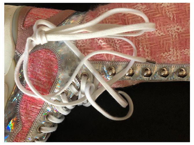 Sneakers alte Chanel Rosa - vista 9