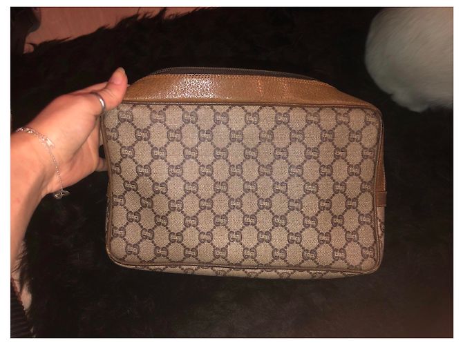 Ophidia Pochette Gucci Ophédia in pelle marrone - vista 3