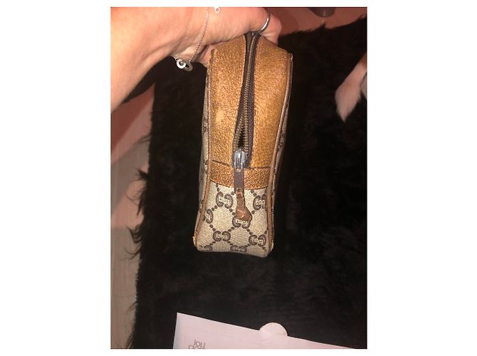 Ophidia Pochette Gucci Ophédia in pelle marrone - vista 8