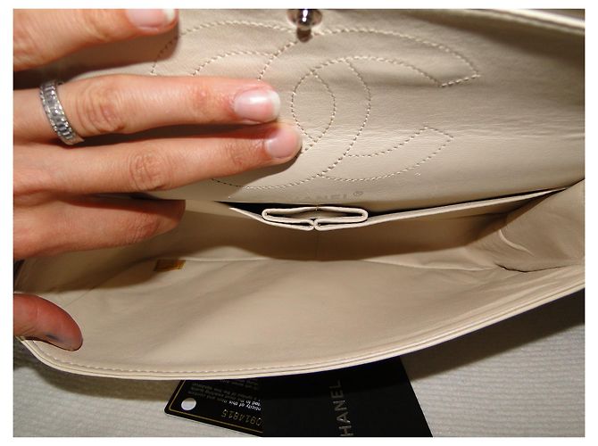 Chanel 2.55 Lammleder Maxi Reissue 226 Creme - Ansicht 14