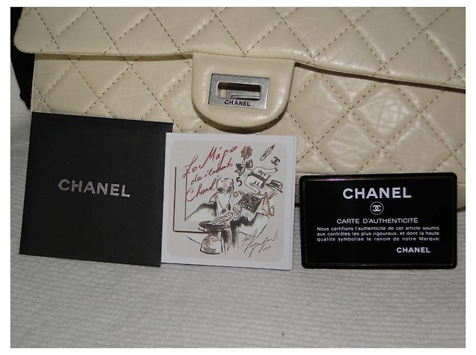 Chanel 2.55 Lammleder Maxi Reissue 226 Creme - Ansicht 16