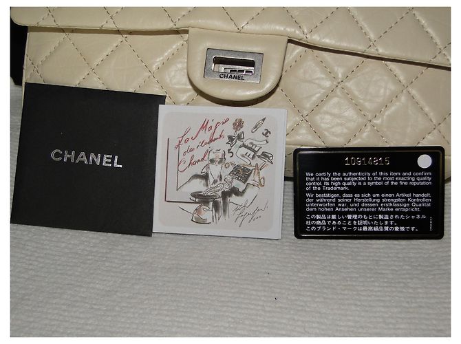 Chanel 2.55 Lammleder Maxi Reissue 226 Creme - Ansicht 17
