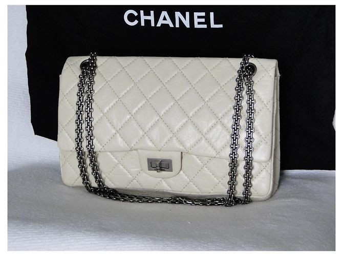 Chanel 2.55 Lammleder Maxi Reissue 226 Creme - Ansicht 3