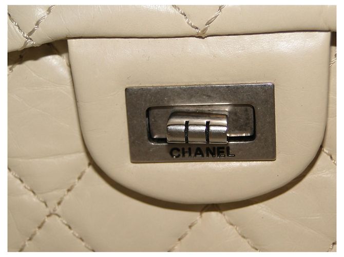 Chanel 2.55 Lammleder Maxi Reissue 226 Creme - Ansicht 5