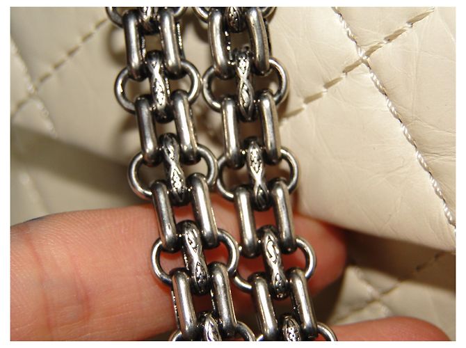 Chanel 2.55 Lammleder Maxi Reissue 226 Creme - Ansicht 6