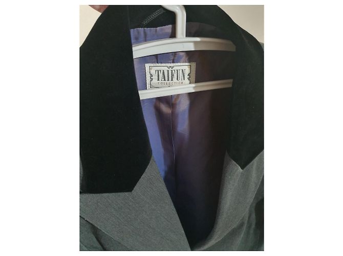 Vintage Taifun Collection Blazer Grau Schwarz - Ansicht 3