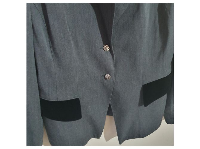 Vintage Taifun Collection Blazer Grau Schwarz - Ansicht 4