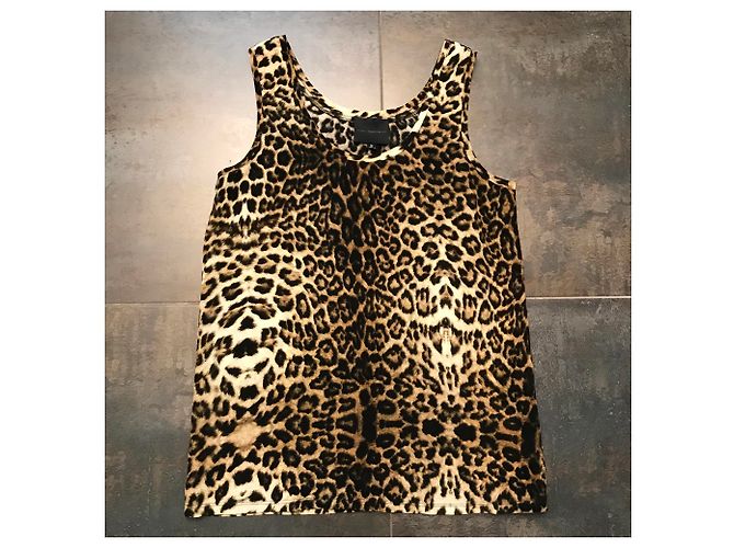 Top de seda Hôtel Particulier estampado leopardo Multicolor - vista 4