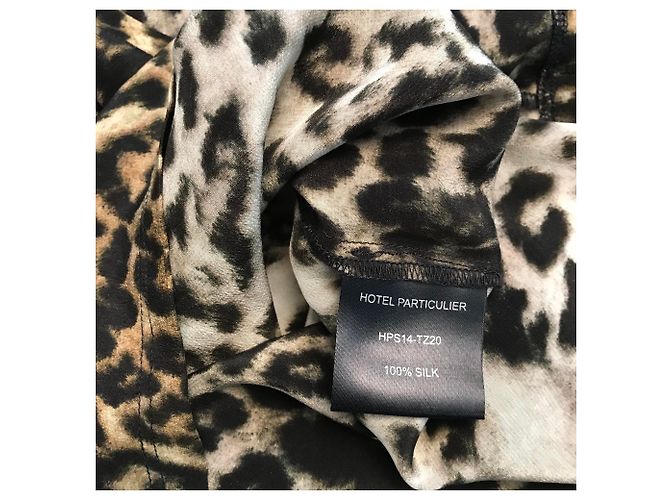 Top de seda Hôtel Particulier estampado leopardo Multicolor - vista 7